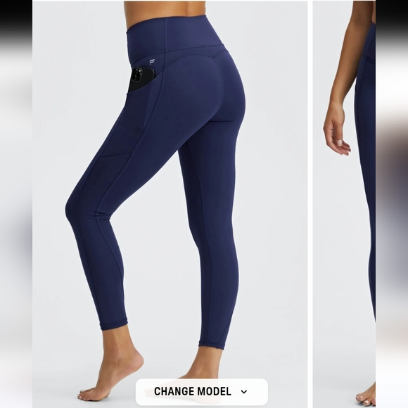 NWOT Fabletics Oasis PureLuxe High Waisted Legging 7/8 in ABYSS - Picture 2 of 10